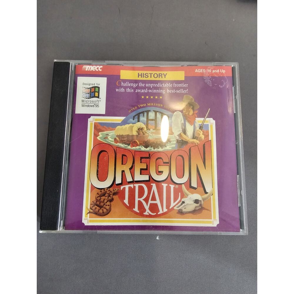 1996 The Oregon Trail - for PC/Windows 1995 - MECC - Disc and Case
